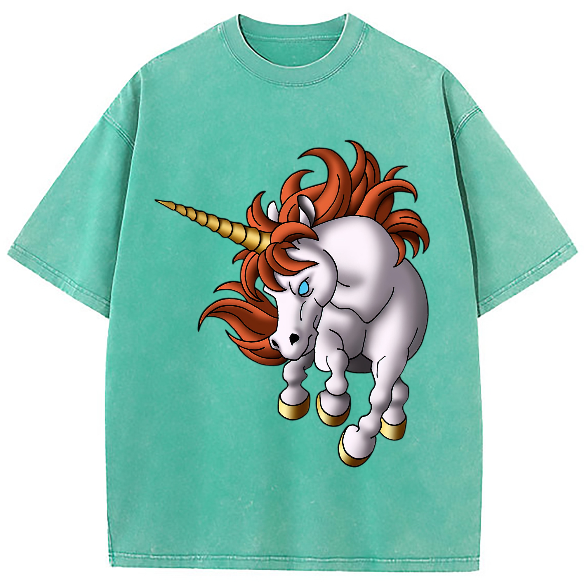 （画像用） ドラゴンクエスト Doragon Kuesuto Dragon Quest 綿100% ヴィンテージ風 半袖Tシャツ（フロントプリント）